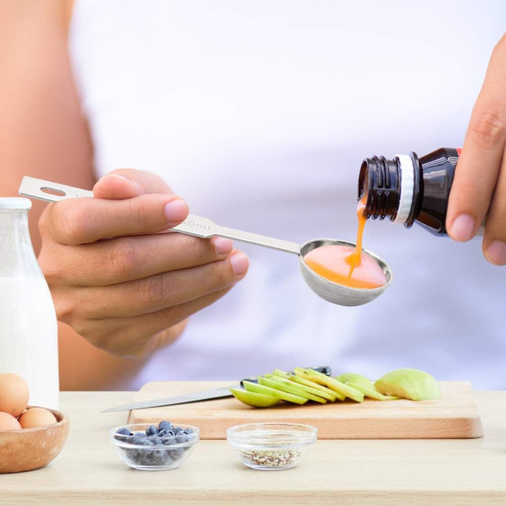 5PCS  Measuring Spoons Set, Includes 1/8 Tsp, 1/4 Tsp, 1/2 Tsp, 1 Tsp, 1 Tbsp, Food Grade Stainless Steel Measuring Cups, Tablespoon and Teaspoon for Measure